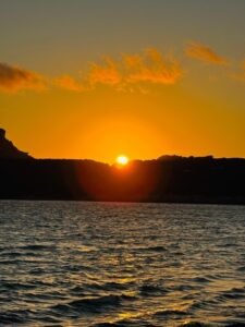 Abendblick vom Bootssteg