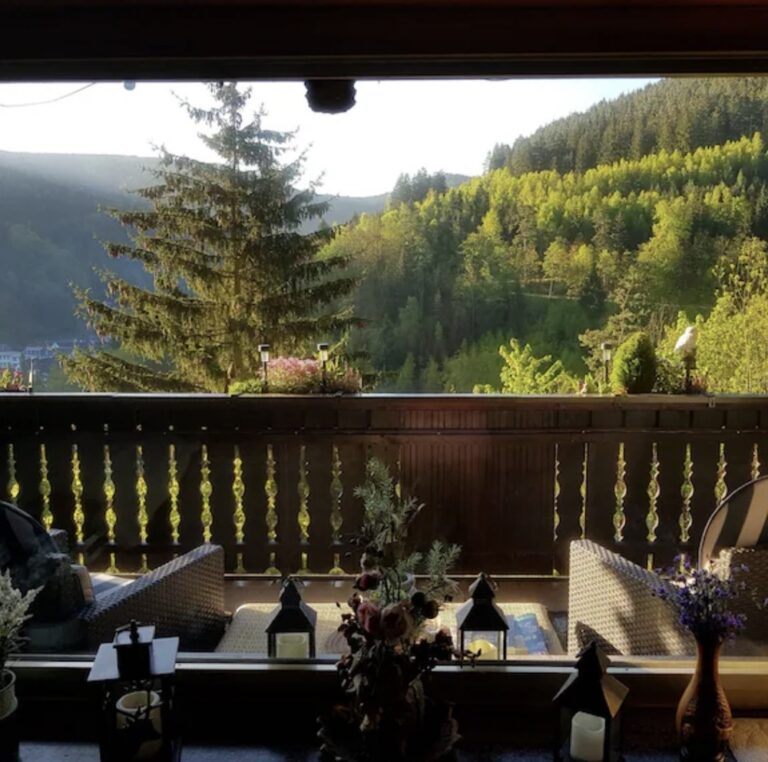 Blick vom Balkon