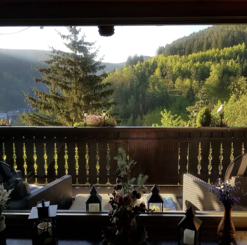 Blick vom Balkon