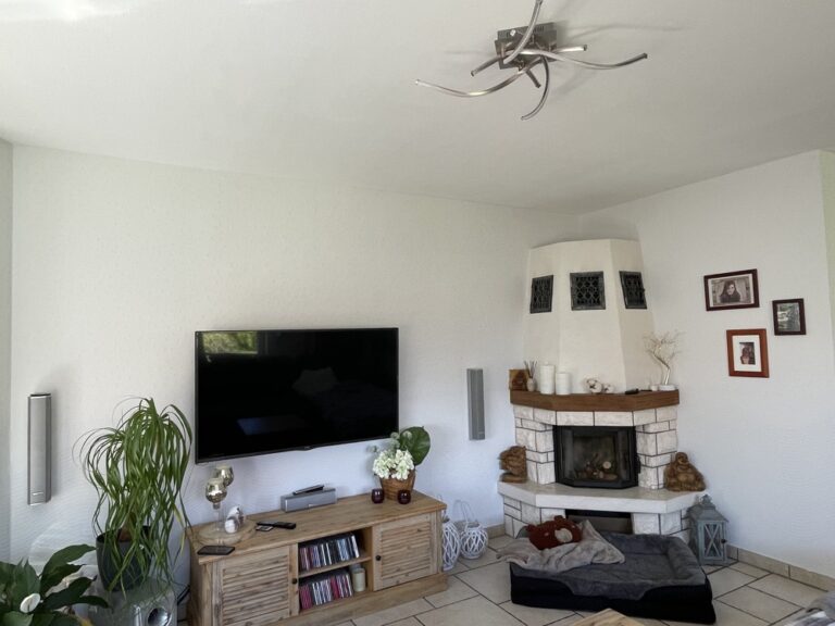 Wohnzimmer mit Kamin EG